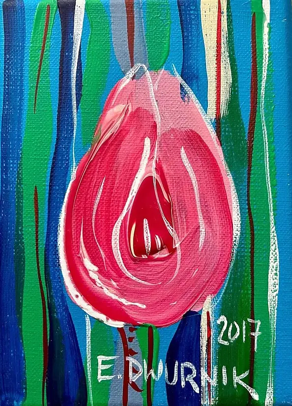Edward Dwurnik - Pink tulip