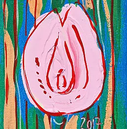 Edward Dwurnik - Tulipan- różowy, rok 2017,