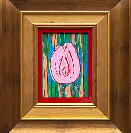 Edward Dwurnik - Tulipan- różowy, rok 2017,