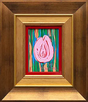 Edward Dwurnik - Tulipan- różowy, rok 2017,