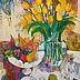 Alicja Słaboń Urbaniak - Tulips and a bowl of fruit