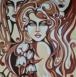 Iwona Ostaszewska, Тюльпаны, Акрилова картина - холст, 50 x 70
