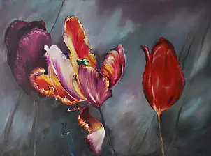   - Tulips in the wind
