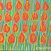Edward Dwurnik - tulipani rossi luminosi