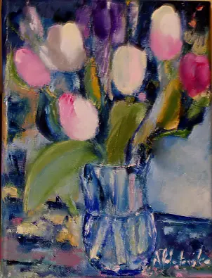 Anna Jabłońska - Tulips in a vase