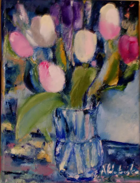 Anna Jabłońska - Tulips in a vase