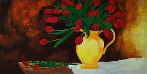 LUCYNA Wiech - Tulips in a vase