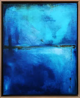 Maja Gajewska - Turkus i błękit VIII (oprawiony w ramę)