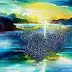 Włodzimierz Draczyński, Turquoise evening, Oil painting - canvas, 50 x 40