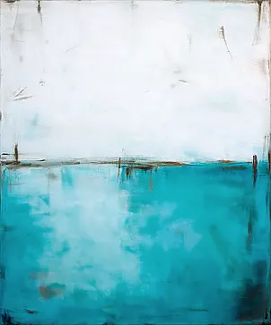 Maja Gajewska - Turquoise and White XIII