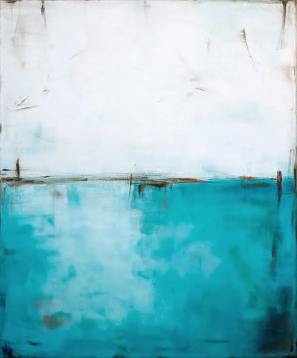 Maja Gajewska - Turquoise and White XIII