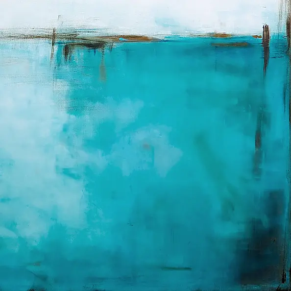 Maja Gajewska - Turquoise and White XIII
