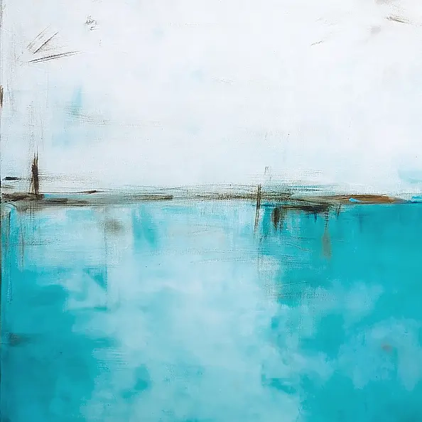 Maja Gajewska - Turquoise and White XIII