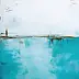 Maja Gajewska - Turquoise and White XIII