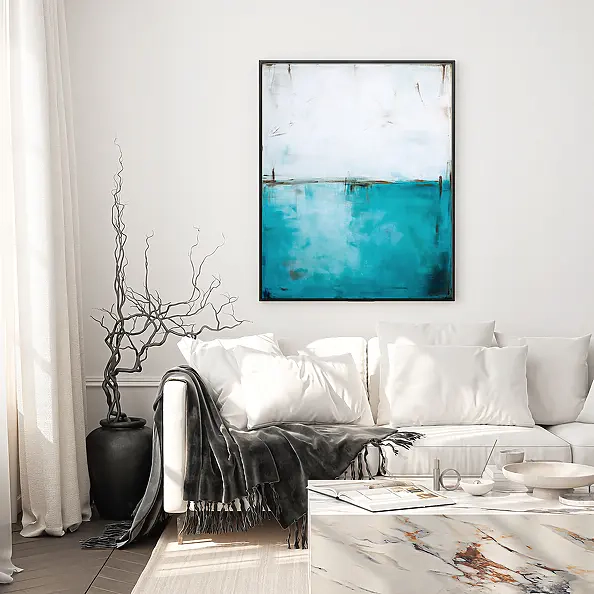 Maja Gajewska - Turquoise and White XIII