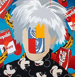 Monika Mrowiec, Twarze i symbole - Andy Warhol, Inne, Obraz akrylowy - płótno, 100 x 140