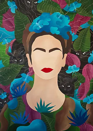 Monika Mrowiec - Twarze i symbole - Frida Kahlo