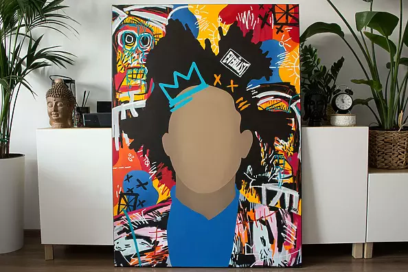 Monika Mrowiec - Faces and symbols - Jean-Michel Basquiat