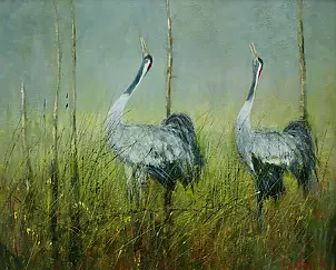 Tadeusz Gazda - two cranes