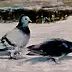 Piotr Pilawa - Deux pigeons dans la neige