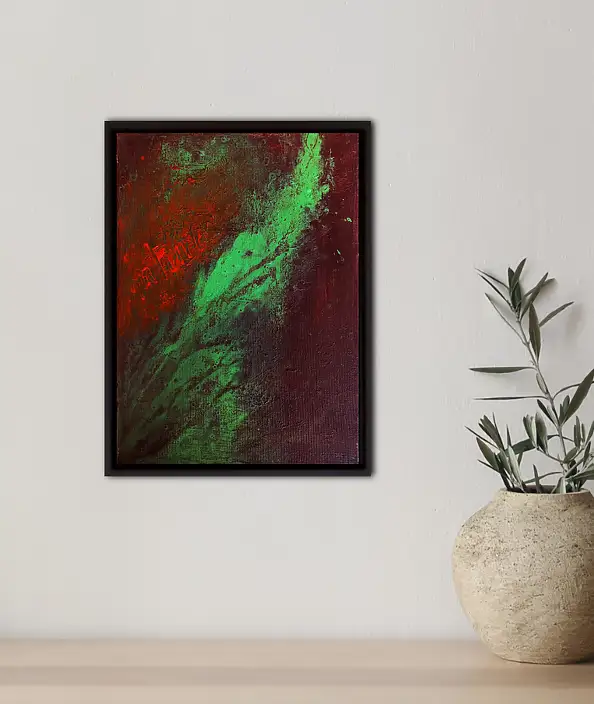 Iwona Jabłońska, Nature's crucible, Impasto, Chalk, Glaze, Acrylic painting, Oil painting, Mixed media, Tempera - canvas, 22 x 30