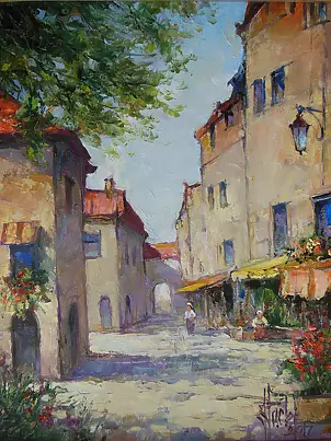 Józef Łącki - STREET IN PROVENCE