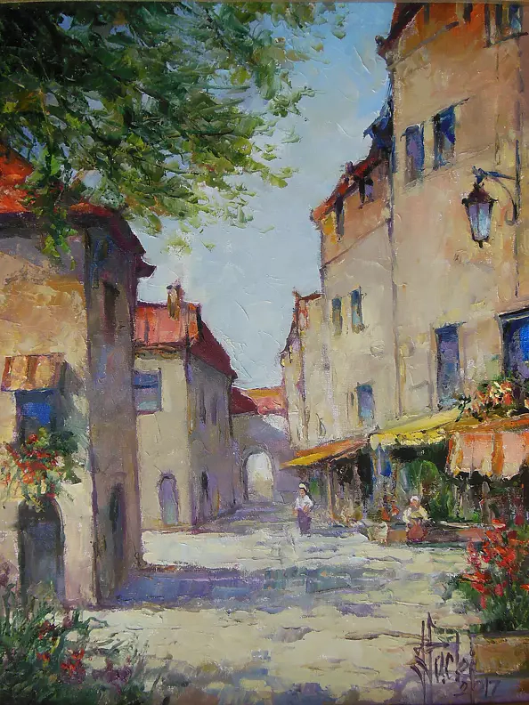 Józef Łącki - STREET IN PROVENCE