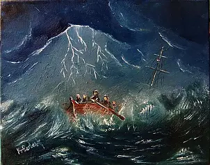 Arkadiusz Polak - Escape from a sinking ship in the Strait of Magellan-nocturne