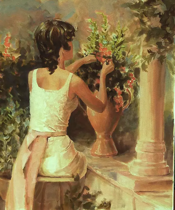 Katarzyna Kurkowska - Układająca kwiaty