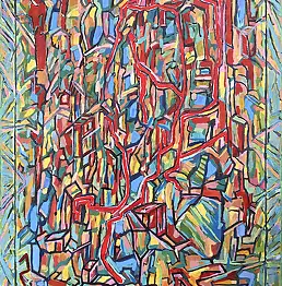 Danuta Czyżyk, Układy 2, Obraz akrylowy - płótno, 50 x 70
