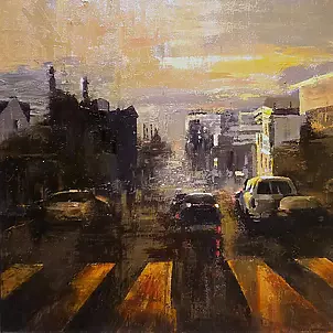 Jacek Łoziński - Street at dusk