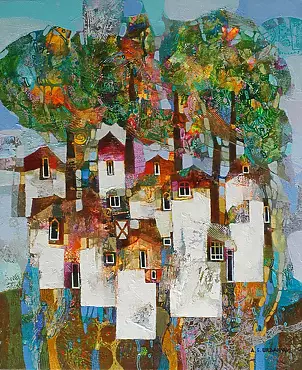 Alicja Słaboń Urbaniak - Street five trees