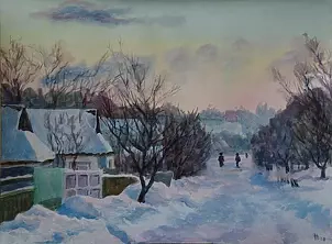 Nikolay Vedmid - Ulica w zimie