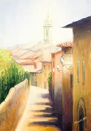 Renata Rychlik - Uliczka przy murze