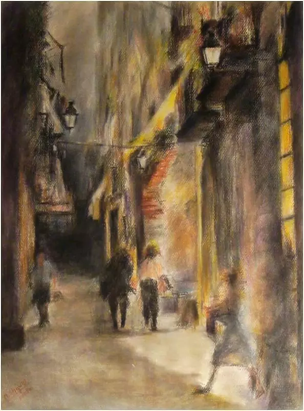 Marek Strójwąs - Street in Barcelona II