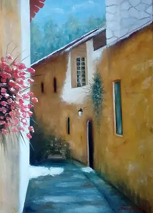 Danuta Zgoł - A street in Provence