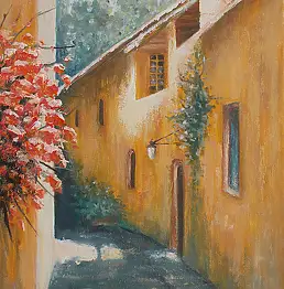 Danuta Zgoł, Uliczka w Prowansji, Obraz olejny - płótno, 30 x 40