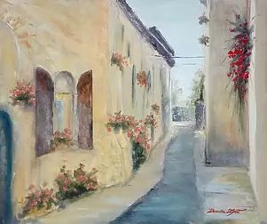 Danuta Zgoł - A street in Tuscany