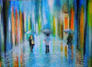   - Street in the rain