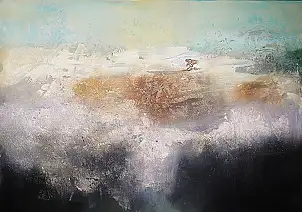 Alicja Wysocka, A fleeting moment of morning, Acrylic painting, Oil painting, Mixed media - canvas, 100 x 70