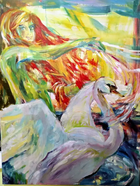 Anna Borcz - Ulotna z łabędziem