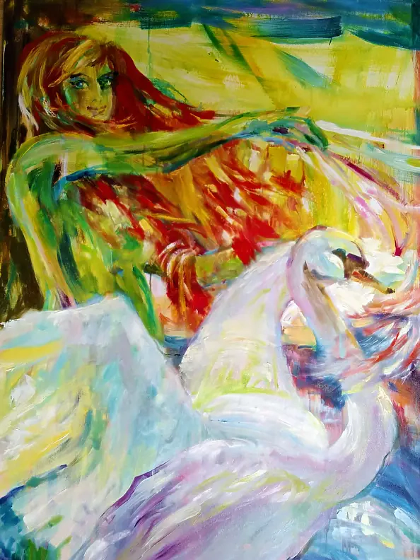 Anna Borcz - Ulotna z łabędziem