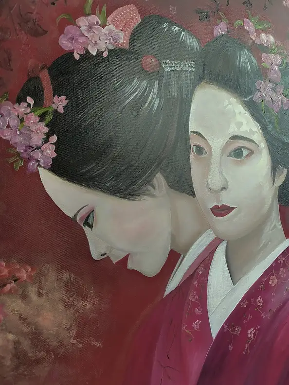Monika Muszyńska, The fleetingness of sakura, Oil painting - canvas, 120 x 80