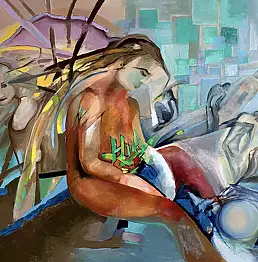 Anna Lupa Suchy, Ulotność światła, Obraz olejny - płótno, 100 x 80