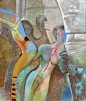 Anna Lupa Suchy, Fleeting Touch, Oil painting - canvas, 60 x 70