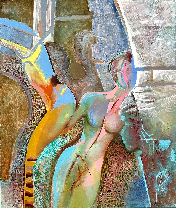 Anna Lupa Suchy, Ulotny dotyk, Obraz olejny - płótno, 60 x 70