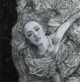 Agnieszka Osak, Schwimmend, Bleistift, Kohle - Papier, 50 x 70