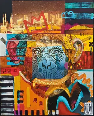 Wojciech Brewka, Urban Jungle, Obraz akrylowy - płótno, 80 x 100