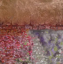 Mariola Świgulska, Una città affascinante, Dipinto acrilico - tela, 50 x 70