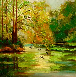 Grażyna Potocka - Ein charmantes Eck-Ölgemälde